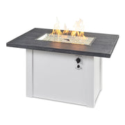 Outdoor GreatRoom Havenwood 44-in Rectangular Propane Fire Pit Table, Carbon Grey Everblend Top