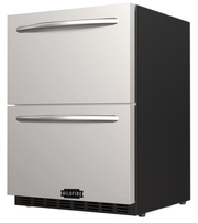 Wildfire 24-in Stainless Steel Dual Door Refrigerator