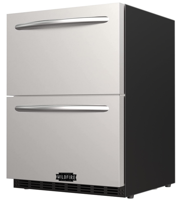 Wildfire 24-in Stainless Steel Dual Door Refrigerator