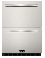 Wildfire 24-in Stainless Steel Dual Door Refrigerator
