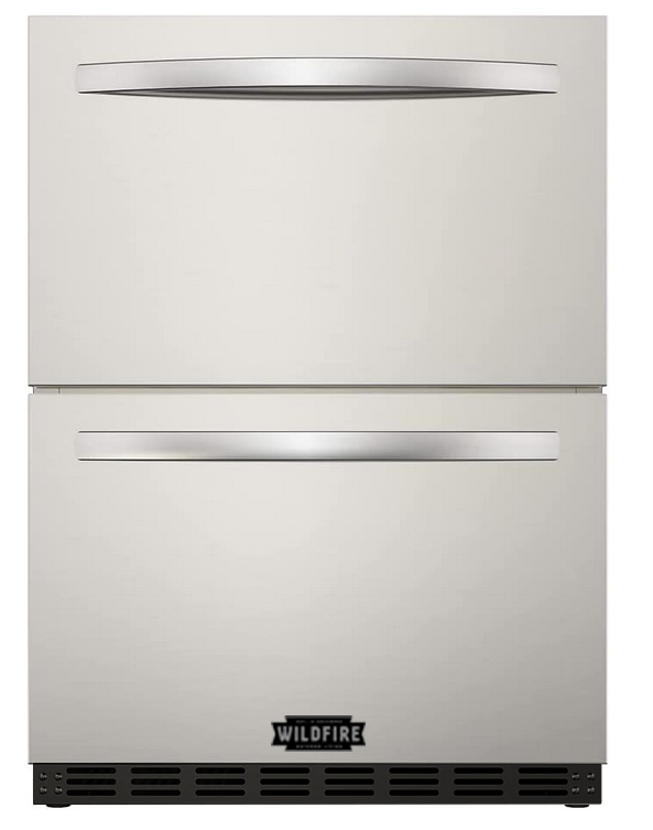 Wildfire 24-in Stainless Steel Dual Door Refrigerator