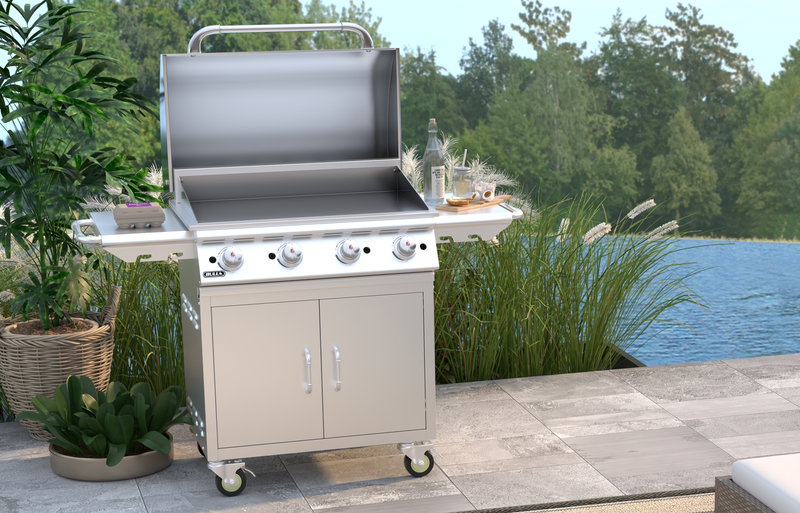 Bull 30-in 4-Burner Stainless Steel Flat Top Griddle/Grill