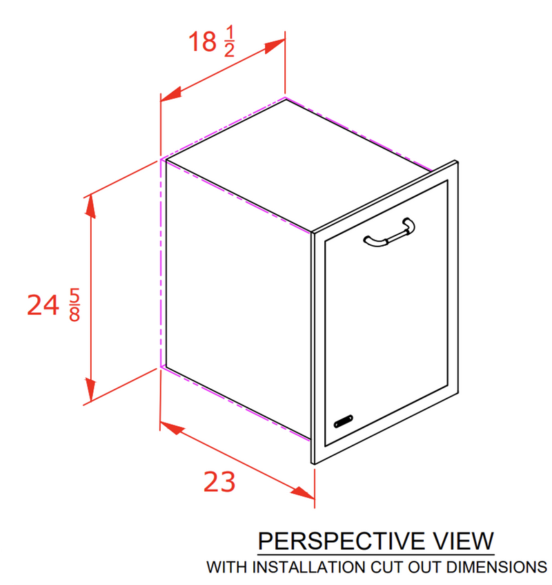 Bull 8 Gallon Stainless Steel Double Pull Out Trash/Recycle Drawer w/ Reveal