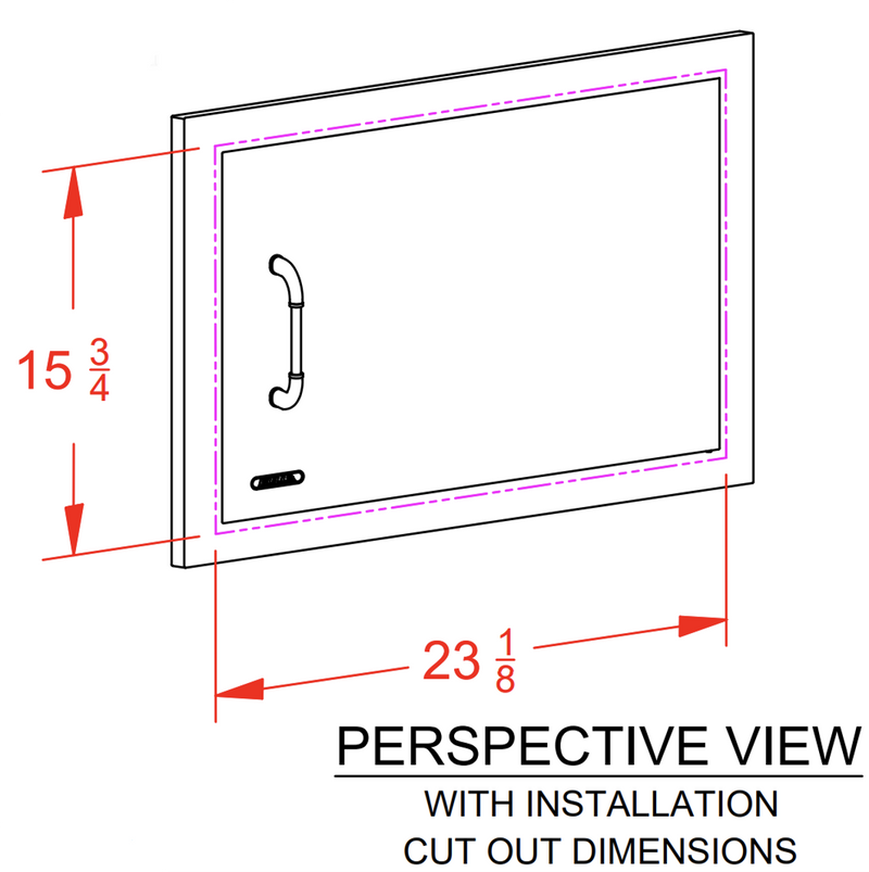 Bull Stainless Steel Horizontal Access Door w/ Reveal