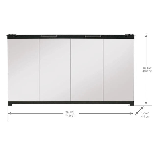 Dimplex 33-in Bi-Fold Glass Door for Dimplex Deluxe BF33DXP (Firebox NOT included)