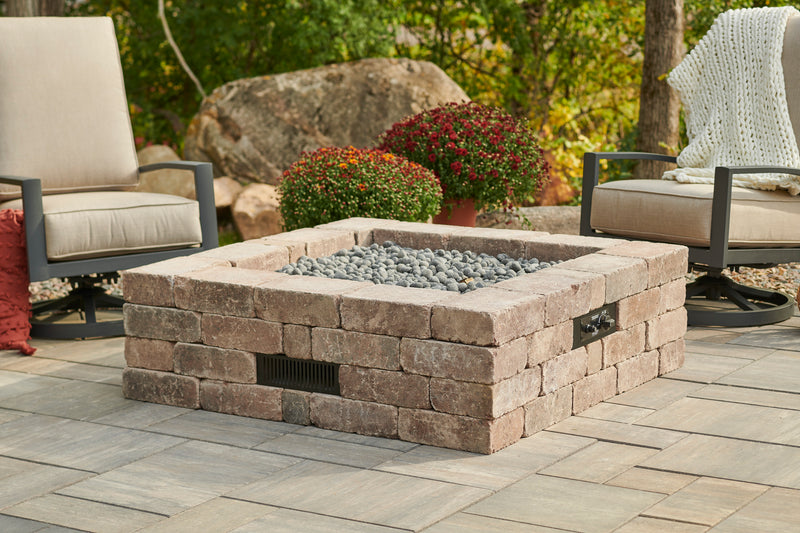 Outdoor GreatRoom Bronson 51-in Square Propane Concrete Fire Pit Enclosure