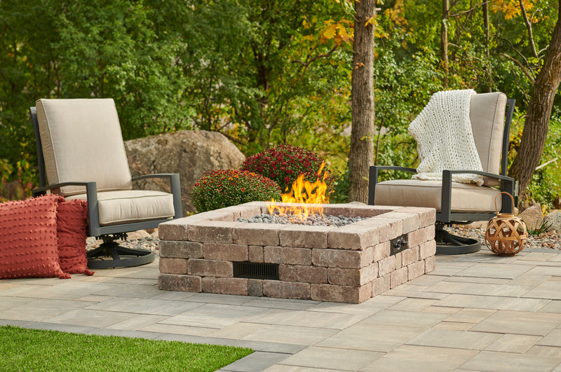 Outdoor GreatRoom Bronson 51-in Square Propane Concrete Fire Pit Enclosure