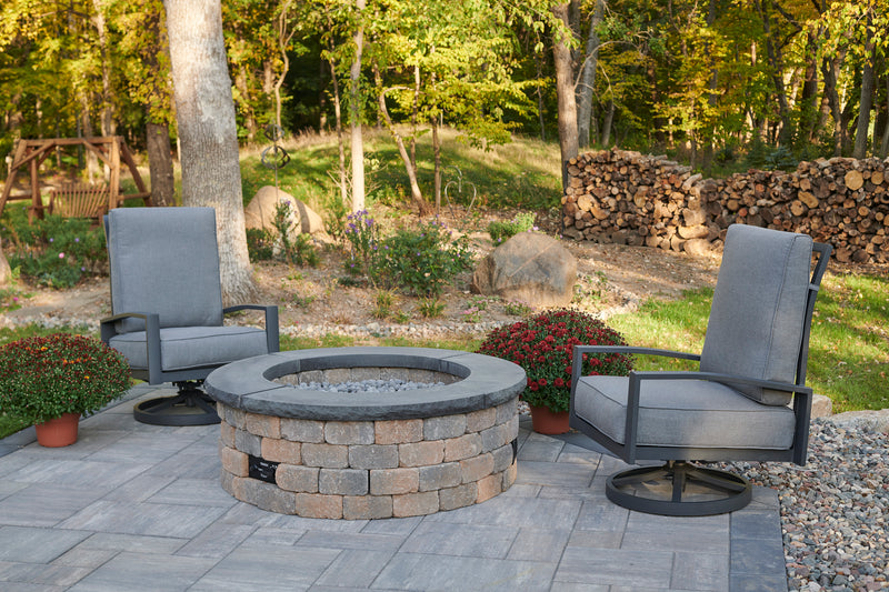 Outdoor GreatRoom Bronson 51-in Round Propane Concrete Fire Pit Enclosure