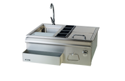 Bull 30-in Stainless Steel Slide-in Bar Center w/ Ice Chest & Sink