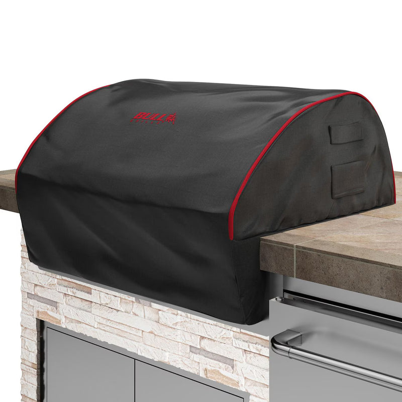 Bull Grill Covers Black Red Piping & Stitched Logo