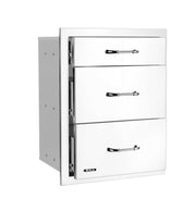 Bull 21-in Stainless Steel 3 Access Drawer Combo w/ Reveal