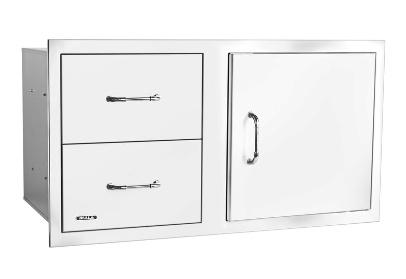 Bull 38-in Stainless Steel Door/Drawer Combo w/ Reveal
