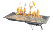 Outdoor GreatRoom 24-in Crystal Fire Plus Linear Burner in Stainless Steel
