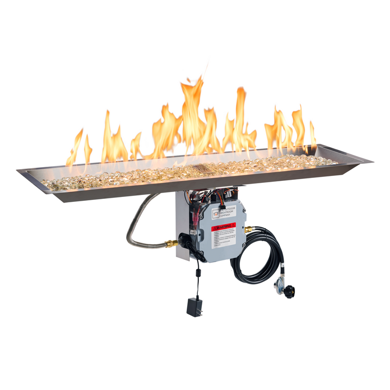 Outdoor GreatRoom 42-in Crystal Fire Plus Linear Burner