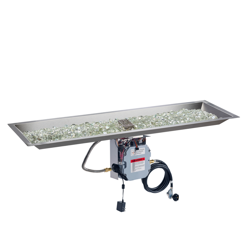 Outdoor GreatRoom 42-in Crystal Fire Plus Linear Burner