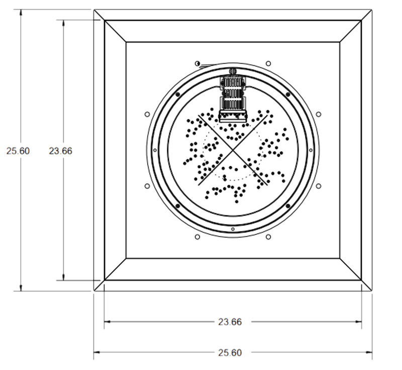 Outdoor GreatRoom 24-in Crystal Fire Plus Square Burner in Stainless Steel
