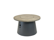 Outdoor GreatRoom Cirvalo 41-in Round Propane Fire Pit Table in Smokey Oak