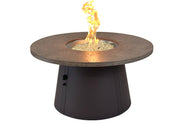 Outdoor GreatRoom Cirvalo 48-in Round Propane Fire Pit Table in Fossil Brown