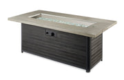 Outdoor GreatRoom Cedar Ridge 61-in Rectangular Propane Fire Pit Table in Gray Cedar