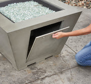 Outdoor GreatRoom Cove 37-in Square Gas Fire Pit Bowl in Natural Grey