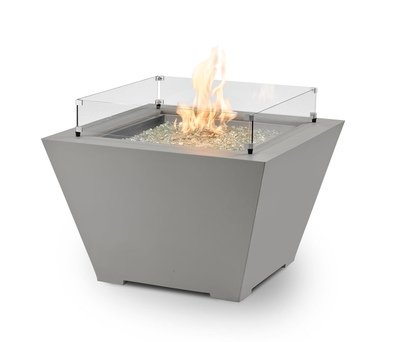 Outdoor GreatRoom Cove 37-in Square Gas Fire Pit Bowl in Natural Grey