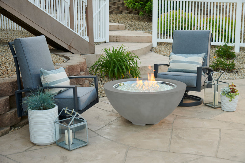 Outdoor GreatRoom Cove 42-in Round Propane Fire Bowl in Natural Grey