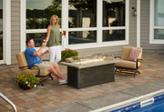 Outdoor GreatRoom Cedar Ridge 61-in Rectangular Propane Fire Pit Table in Gray Cedar
