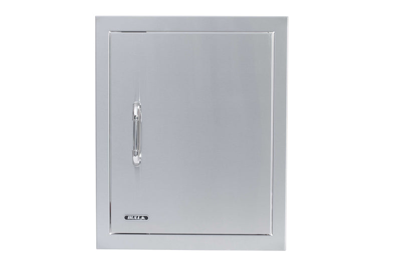 Bull 18-in Left or Right Hinged Vertical Stainless Steel Single Access Door w/ Reveal
