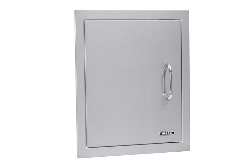 Bull 18-in Left or Right Hinged Vertical Stainless Steel Single Access Door w/ Reveal