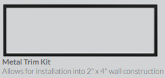 Dimplex IgniteXL/ Ignite Evolve Trim Kit - Allows 2 x 4 wall installation