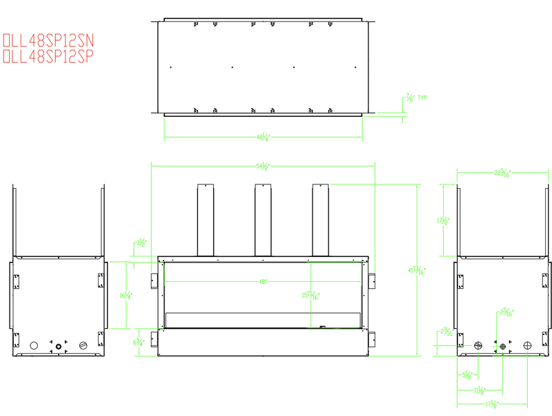 Empire Carol Rose 48-in See Through Outdoor Linear Fireplace
