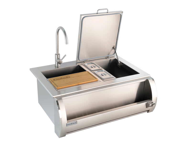 FireMagic Stainless Steel Beverage Butler with Sink and Ice Chest