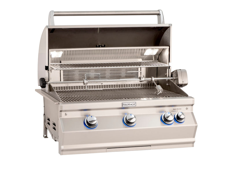 FireMagic Aurora A540i 30-in Built-In Gas Propane Grill w/ Analog Thermometer, Optional Rotisserie Kit