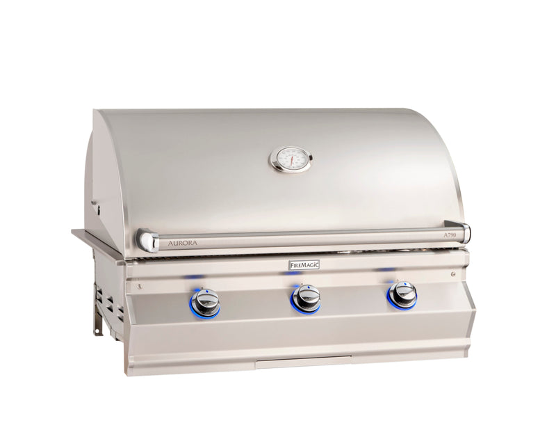 FireMagic Aurora A790i 36-in Built-In Gas Propane Grill w/ Analog Thermometer & Optional Rotisserie Kit