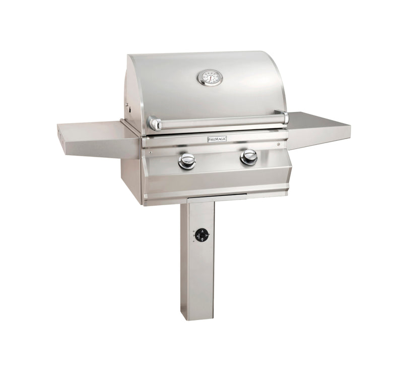 FireMagic Choice Series C430 24-in Propane Gas Grill In Ground Post w/ Analog Thermometer