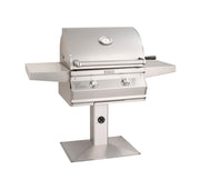FireMagic Choice Series C430 24-in Propane Gas Grill on Patio Post w/ Analog Thermometer