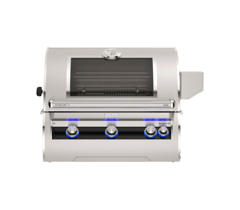 FireMagic Echelon Diamond E660i 30-in Gas Propane Built-in Grill w/ Magic View Window, Rotisserie, & Digital or Analog Thermometer