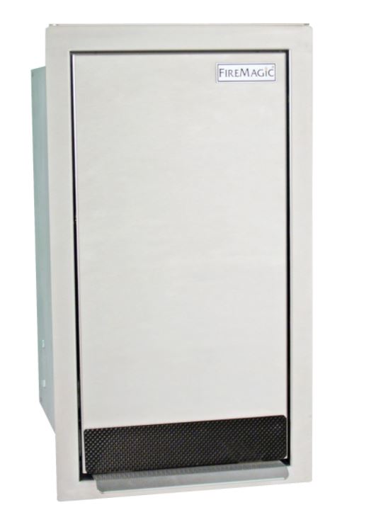 FireMagic Roll Out Stainless Steel Trash Bin