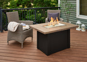 Outdoor GreatRoom Havenwood 44-in Rectangular Propane Fire Pit Table, Driftwood Everblend Top