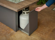 Outdoor GreatRoom Havenwood 62-in Linear Propane Fire Pit Table, Driftwood Everblend Top