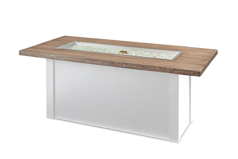 Outdoor GreatRoom Havenwood 62-in Linear Propane Fire Pit Table, Driftwood Everblend Top