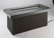 Outdoor GreatRoom Key Largo 48-in Rectangular Propane Fire Pit in Midnight Mist