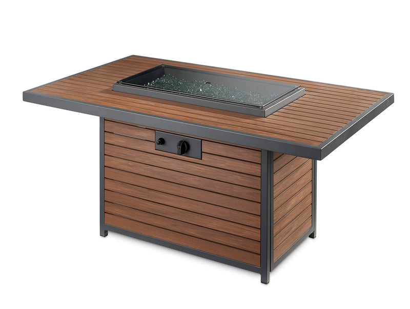Outdoor GreatRoom Kenwood 50-in Rectangular Propane Fire Pit Table