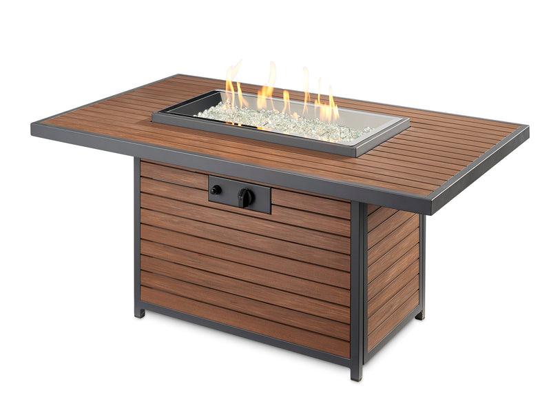 Outdoor GreatRoom Kenwood 50-in Rectangular Propane Fire Pit Table