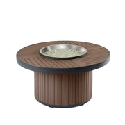 Outdoor GreatRoom Kenwood 42-in Round Propane Fire Pit Table in Brown