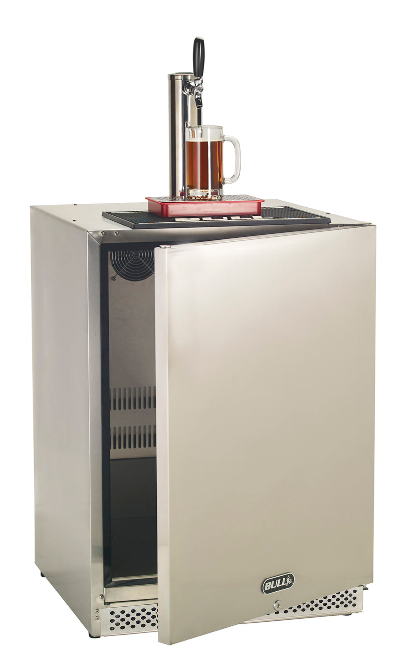 Bull 24-in 6.6 Cu. Ft. Outdoor Rated Single Tap Beer Dispenser/Kegerator