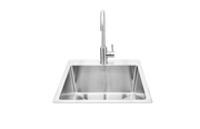 Bull 15-in Stainless Steel Sink & Faucet All In One Kit - Under & Over Mount
