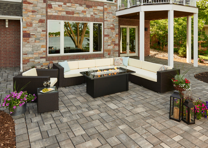 Outdoor GreatRoom Monte Carlo 59-in Rectangular Gas Fire Pit Table