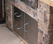 Bull 30-in Stainless Steel Single Storage Door w/ 2 Drawer Combo w/ Reveal