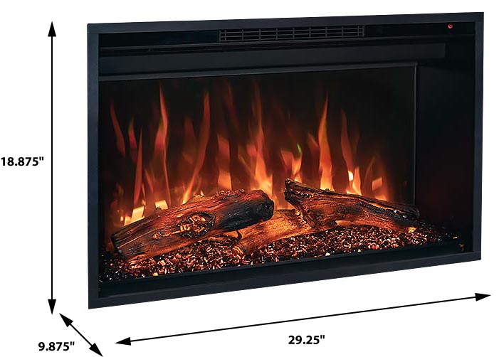Modern Flames Redstone 30-in Built-In Traditional Electric Fireplace